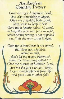 Prayer Card - An Ancient Country Prayer