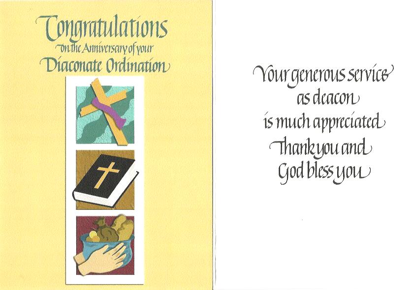 Card - Diaconate Ordination Anniversary  104842
