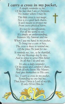 Card - I Carry A Cross In My Pocket 531898 
