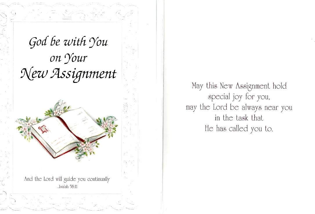 God Be With You On Your New Assignment 518560