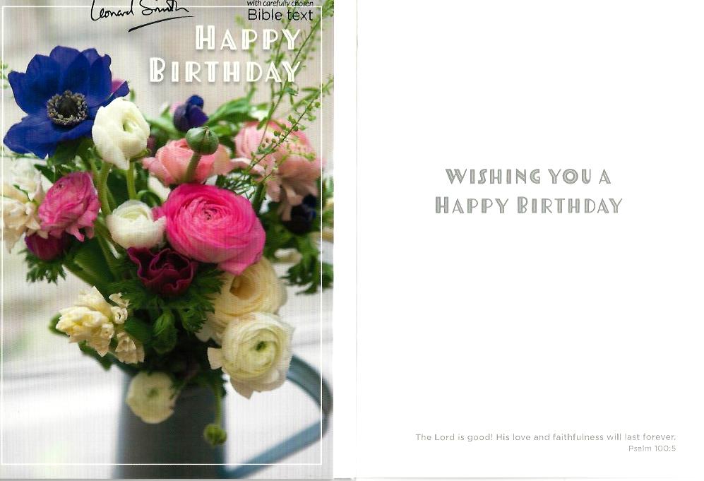 Card - Happy Birthday (Ranuncula & Anemones) 536779