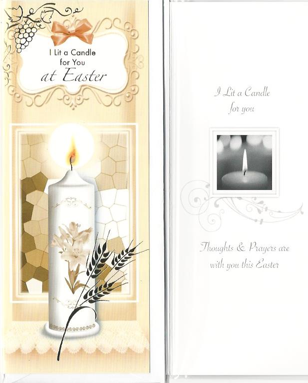 Card - I Lit a Candle for You at Easter 534463