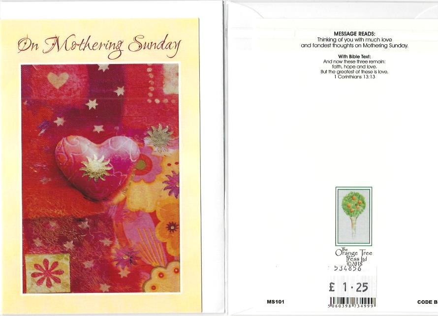 Card - Mothering Sunday MS101