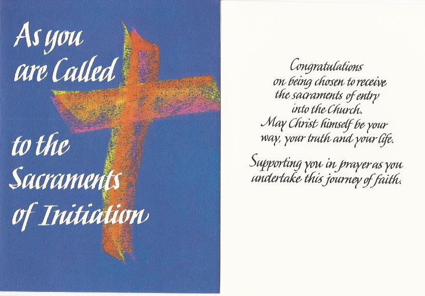 Card - Sacraments of Initiation RCIA 99376