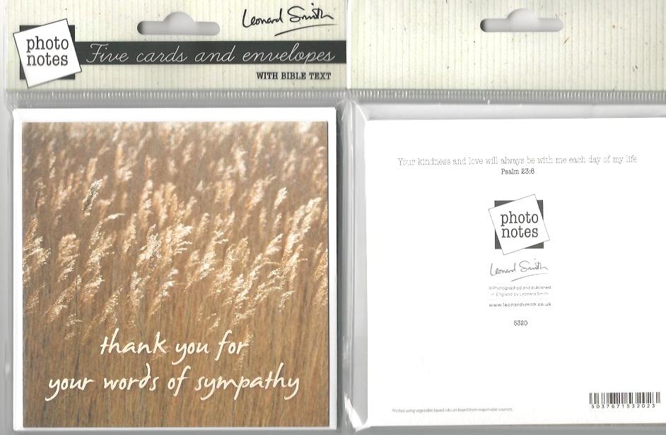Thank You for Your Words of Sympathy (Pack of 5) 