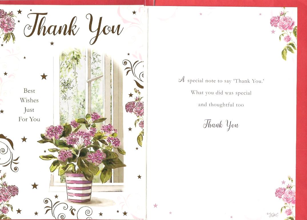 Card - Thank You - Best Wishes Just for You 531702