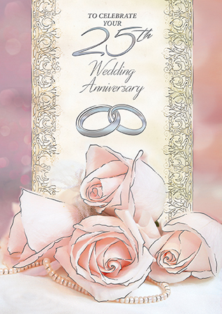 Card - 25th Wedding Anniversary