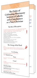 The Order of Celebrating Matrimony between a Catholic and a Catechumen