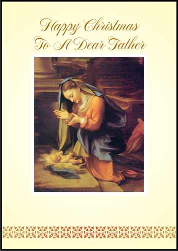 Card - Happy Christmas To A Dear Father