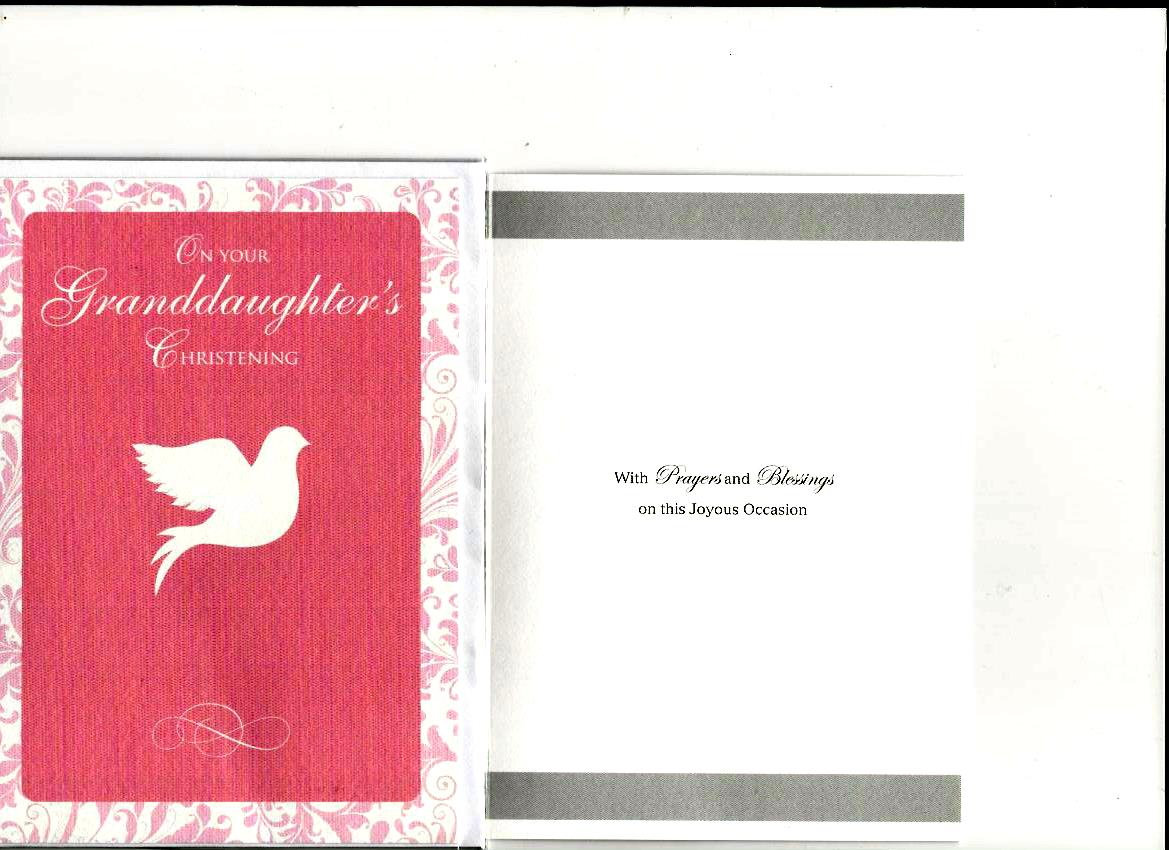 Card - On Your Granddaughter's Christening 534741