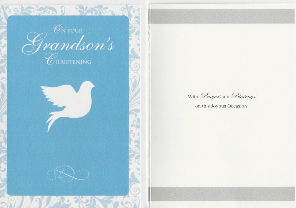 Card - On Your Grandson's Christening 534733