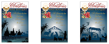 Card - Christmas Mass Bouquet - CBC 9914
