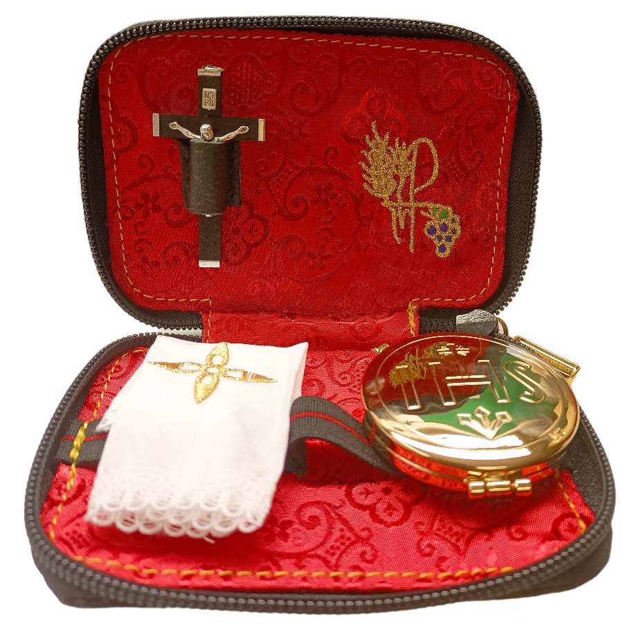 3 Piece Communion Set in Leather zip-case (small)