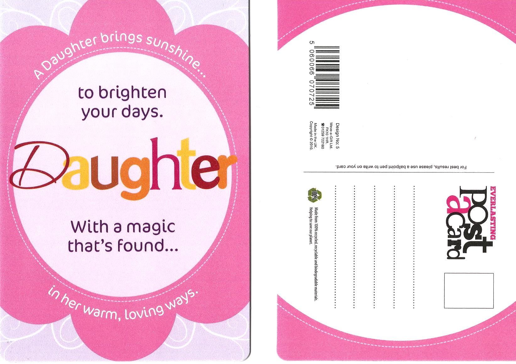 Daughter - Post-a-Card 101891
