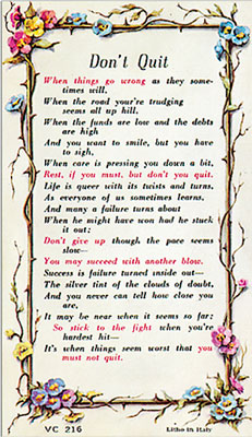 DON'T QUIT Verse Leaflet 536188