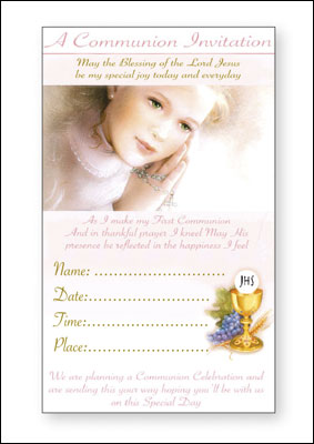 Card - First Communion Invitation (Girl)