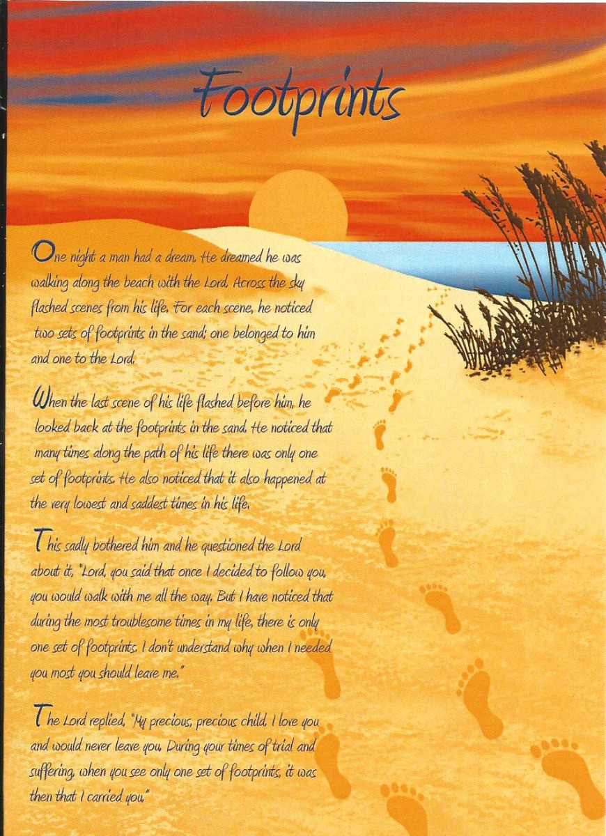 Blank Card - FOOTPRINTS by Shirley Netherton 537401