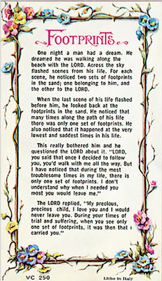 FOOTPRINTS Verse Leaflet536189