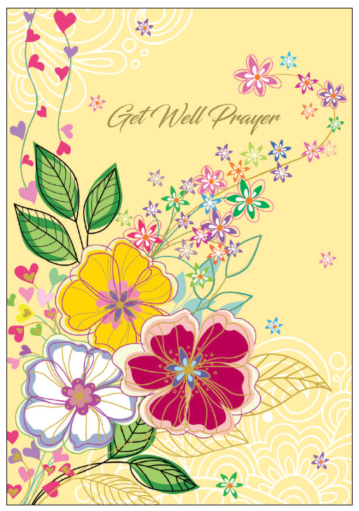 Get Well Prayer - 3 Dimensional Flowers 537317