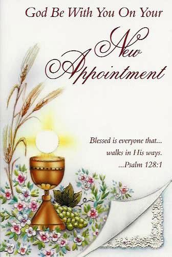 God Be With You On Your New Appointment Greetings Card