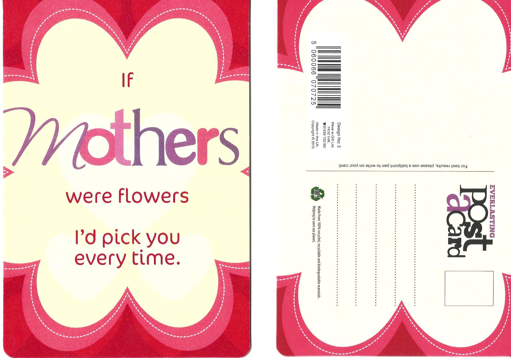If Mothers Were Flowers - Post-a-Card 101891