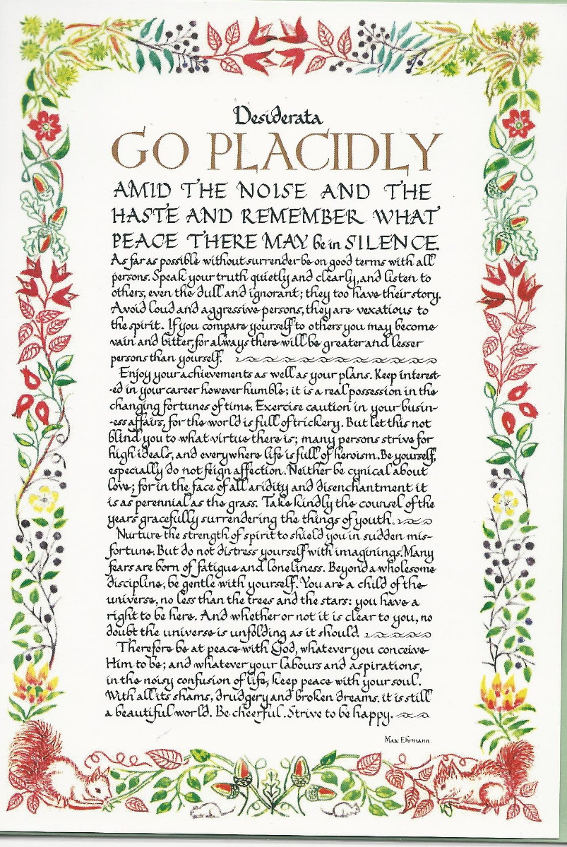 Card - Desiderata