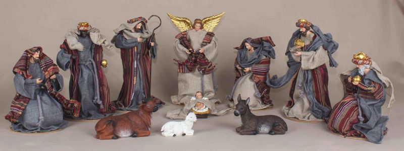 8" Fabric Nativity Set (11 Figures)