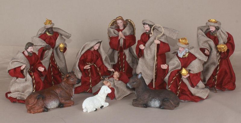 8" Fabric Nativity Set (11 Figures)