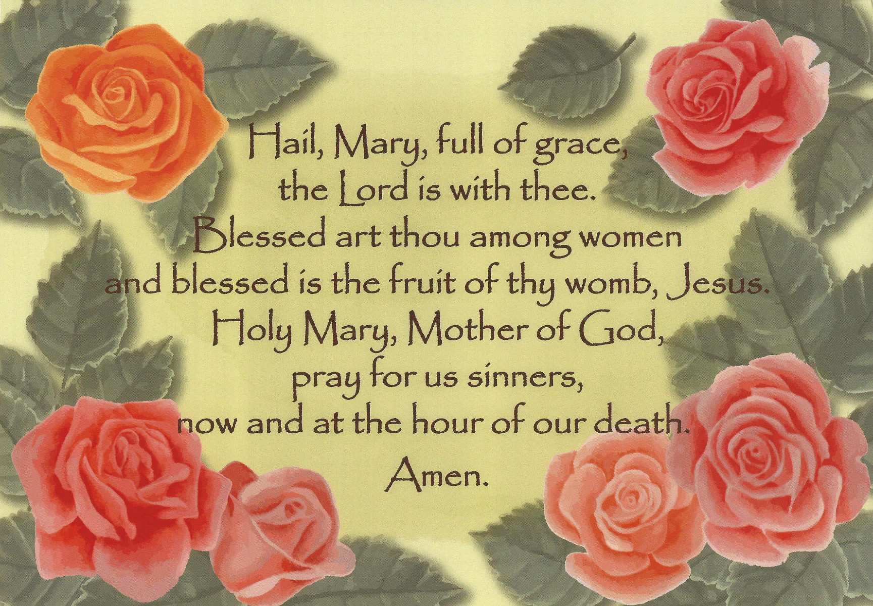 Laminated Poster - Hail Mary