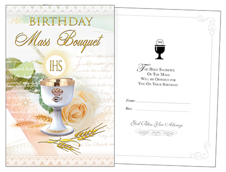 Mass Card - Birthday Mass Bouquet 535663
