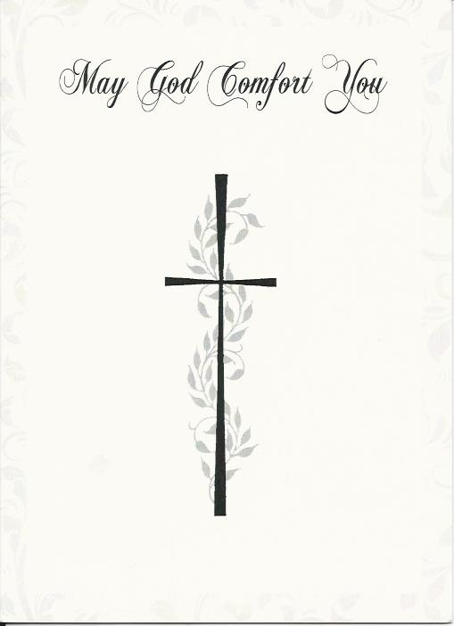 Mass Card - May God Comfort You - Cross