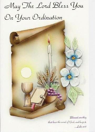 May The Lord Bless You On Your Ordination Greetings Card 