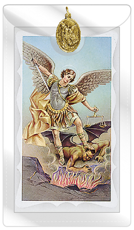 ST MICHAEL - Picture Medal & Foil Leaflet 536199