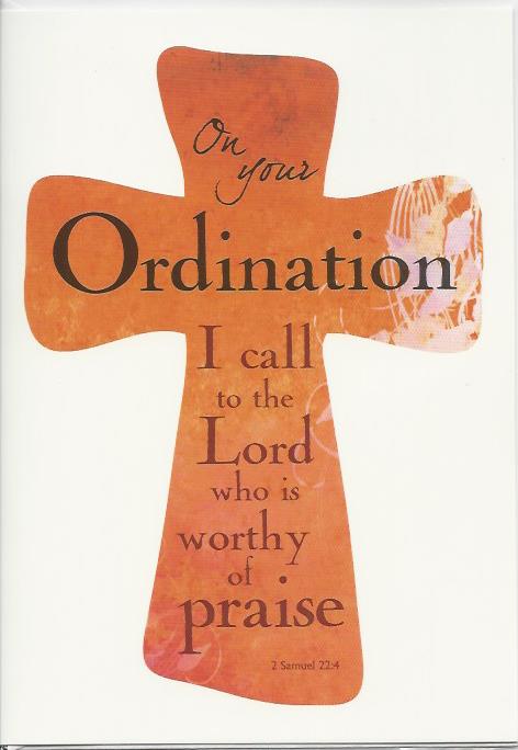 Card - On Your Ordination - Cross with Text