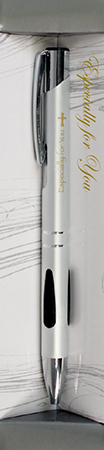 Pen with Cross Metal/Silver 537595