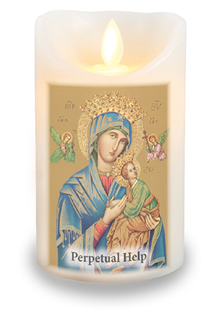 LED Candle/Scented Wax/Timer/Our Lady of Perpetual Help