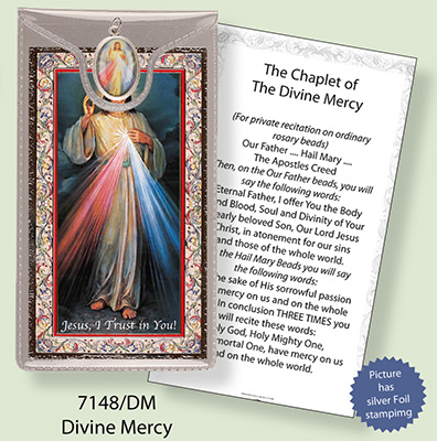DIVINE MERCY Picture Medal & Foil Leaflet 537637