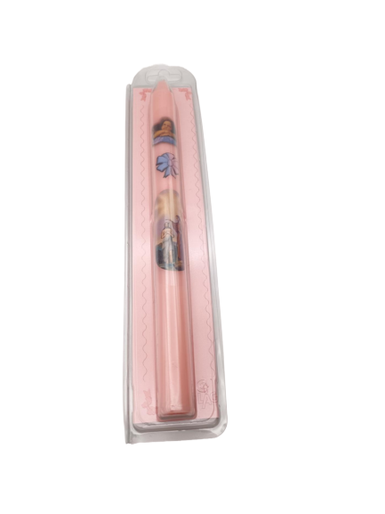 Baptism Candle | Pink | 2 x 27 cm