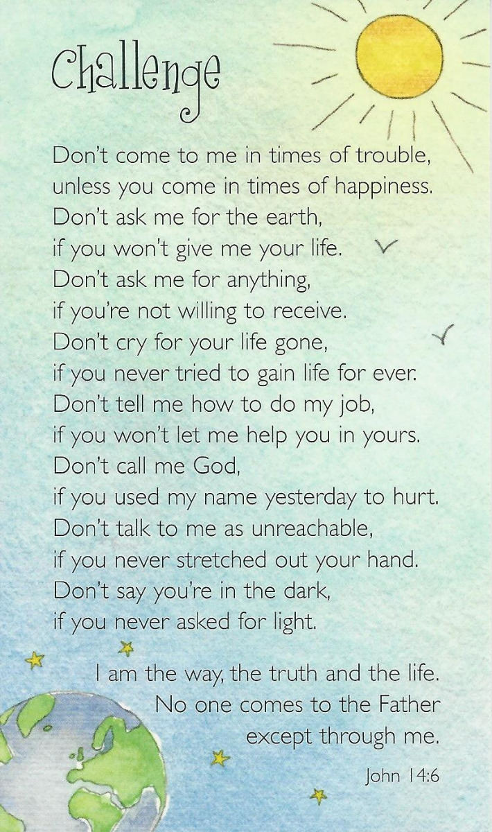 Prayer Card - Challenge