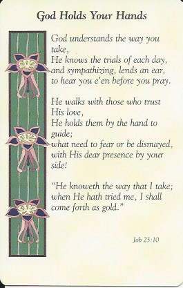 Prayer Card - God Holds Your Hands