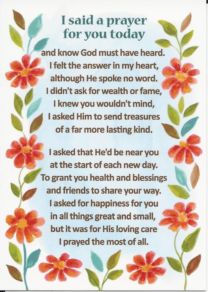 Prayer Card - I Said A Prayer For You - 529806