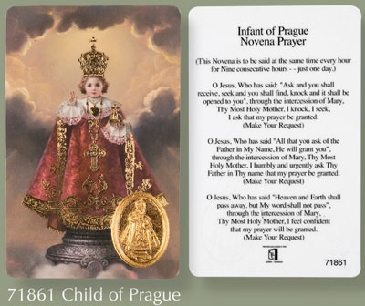 Prayer Card - Infant Jesus of Prague Novena Prayer - CBC 71861