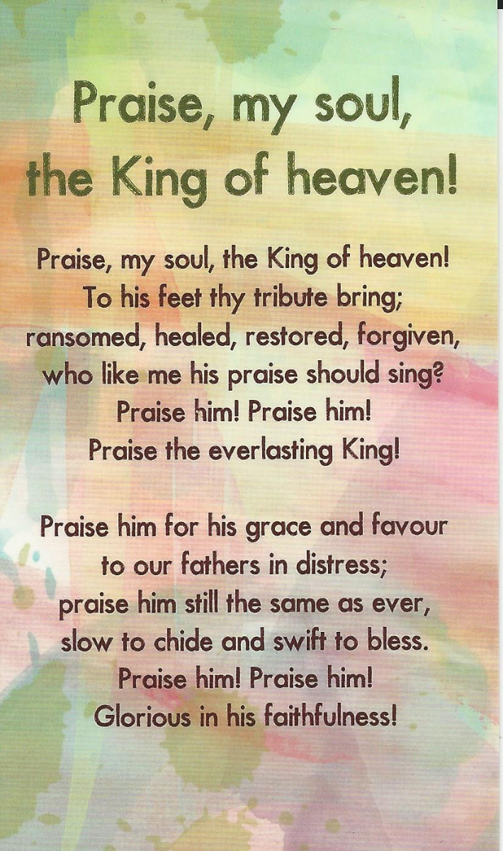 Prayer Card - Praise, My Soul...