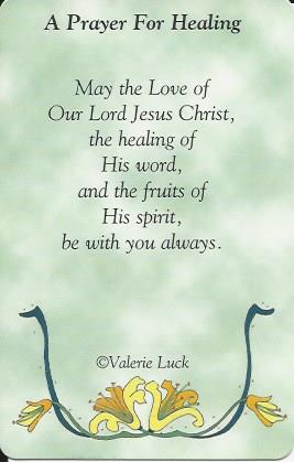 Prayer Card - Prayer For Healing