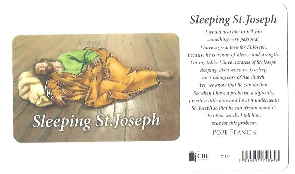Prayer Card - Sleeping St Joseph 534445