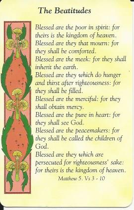 Prayer Card - The Beatitudes