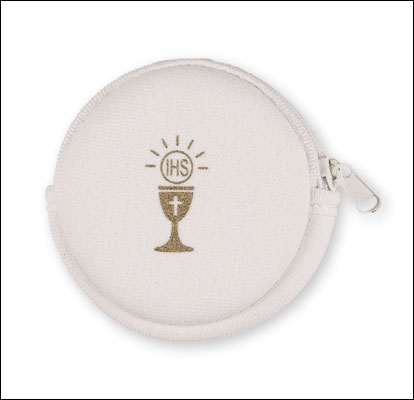 First Communion Rosary Purse with Zip (White)
