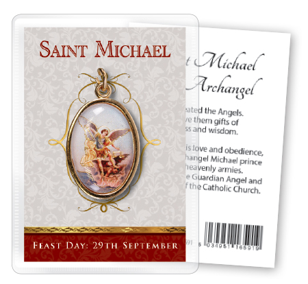 ST MICHAEL Leaflet/Gilt Medal-Gold Foil 531852