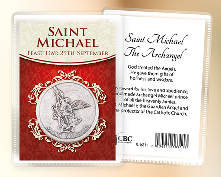 ST MICHAEL Metal Pocket Token/Leaflet 523255