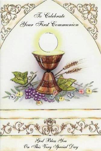 To Celebrate Your First Communion Greetings Card